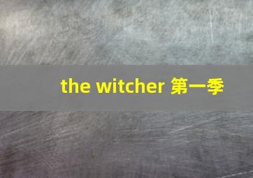 the witcher 第一季